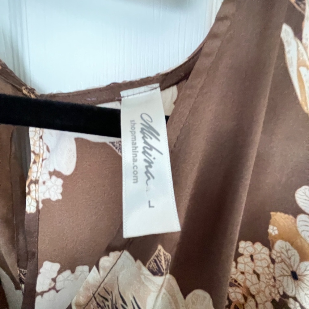 Mahina Brown Floral Kimono - Picture 4 of 4